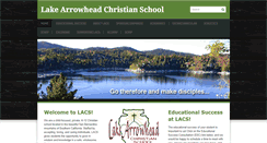 Desktop Screenshot of lakearrowheadchristianschool.com