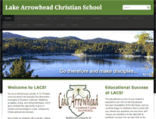 Tablet Screenshot of lakearrowheadchristianschool.com